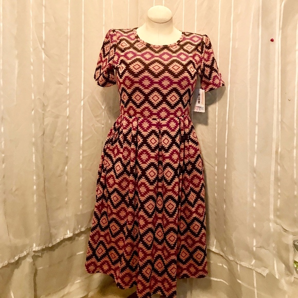 LuLaRoe Dress with Aztec Print - Picture 1 of 6